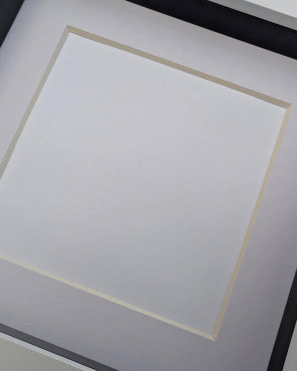 6x6 white 3d box photo frame: shadow display with mount