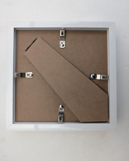 6x6 white 3d box photo frame: shadow display with mount