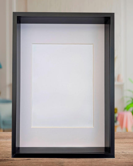 A4 black 3d deep box photo frame: shadow picture display
