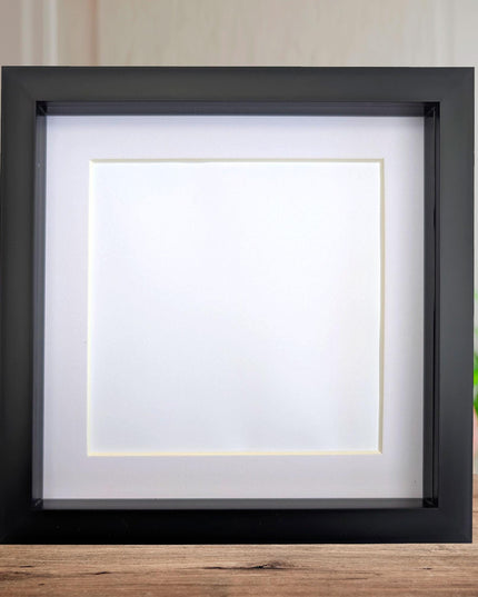 8x8 black 3d box photo frame: shadow picture display