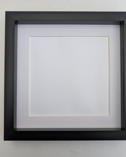 8x8 black 3d box photo frame: shadow picture display