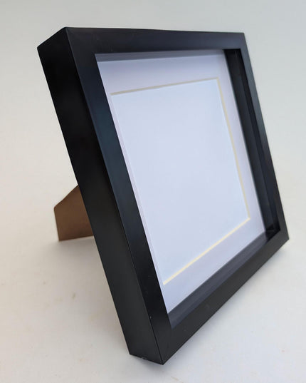 8x8 black 3d box photo frame: shadow picture display