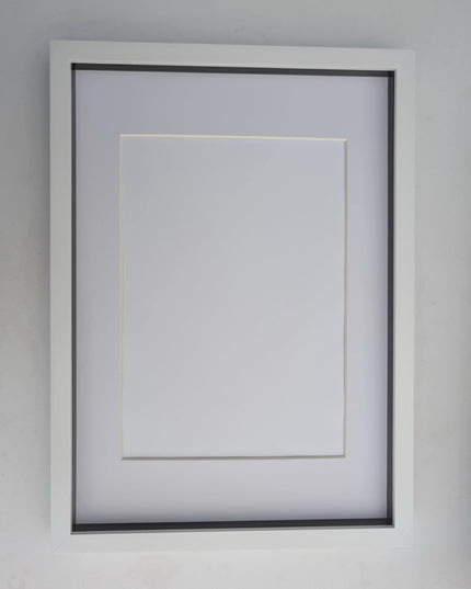 White a3 3d box photo frame: shadow picture frame with mount