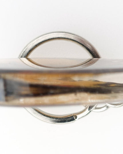 Cepora butterfly keyring: yellow & black gull wing, crystal epoxy