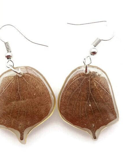 Brown tailed real wings earrings, butterfly wings resin work