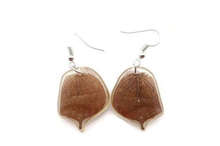 Brown tailed real wings earrings, butterfly wings resin work