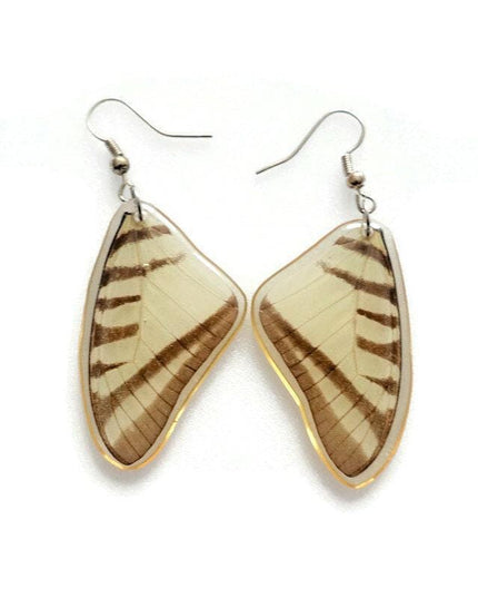 Boho butterfly wing earrings: handcrafted drop earrings from mexico