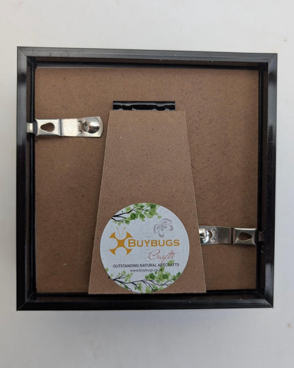 Black 3d box photo frame 4x4: standing or hanging display