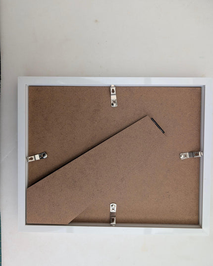 8x10 white 3d box photo frame: shadow display with mount
