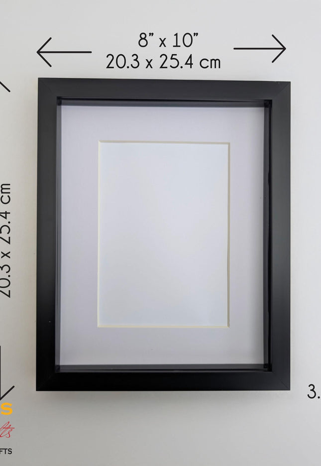 8x10 black 3d box photo frame: shadow picture display