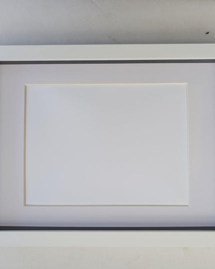 White a4 3d box photo frame: shadow picture frame with mount