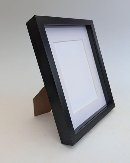 A4 black 3d box photo frame: shadow picture frame with mount