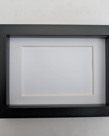 5x7 black 3d box photo frame: shadow display, standing or hanging