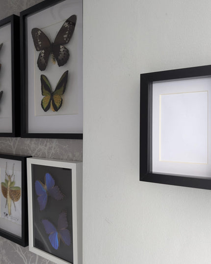 5x7 black 3d box photo frame: shadow display, standing or hanging