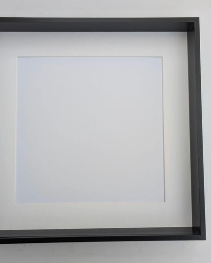 16x16 black 3d deep box shadow frame with mount