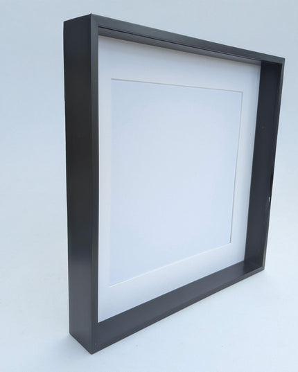 16x16 black 3d deep box shadow frame with mount