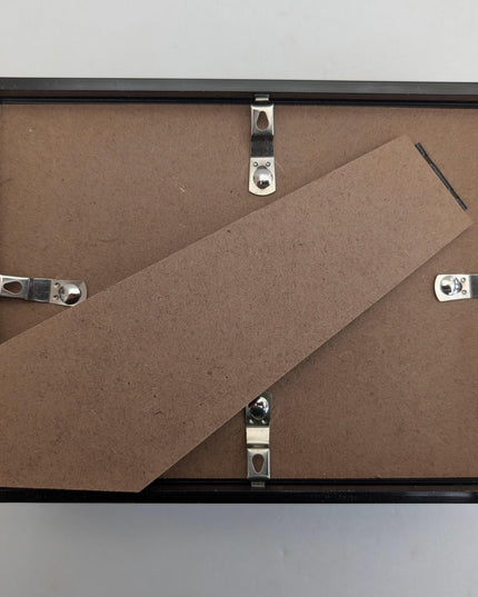 5x7 black 3d box photo frame: shadow display, standing or hanging