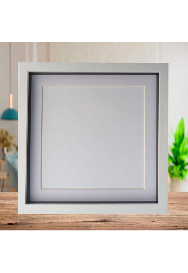 10x10 white 3d box photo frame: shadow picture display
