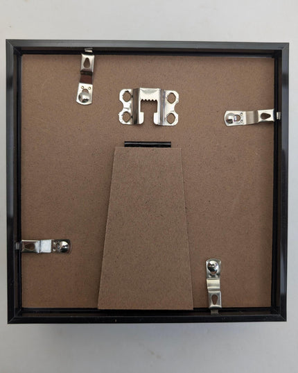 6x6 black deep box photo frame: standing & hanging shadow box