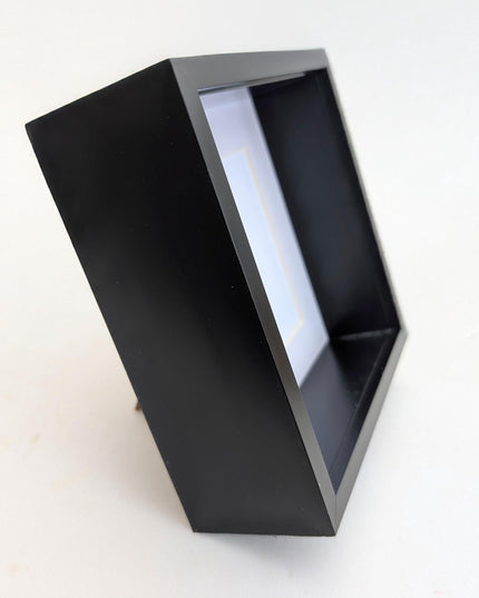 6x6 black deep box photo frame: standing & hanging shadow box