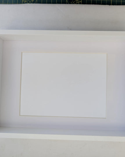 A4 white 3d shadow box frame: standing & hanging display