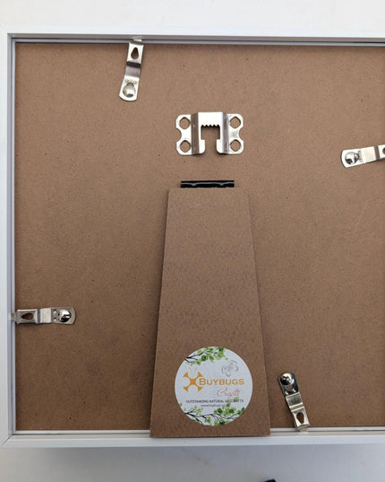 8x8 white 3d box photo frame: shadow display with mount