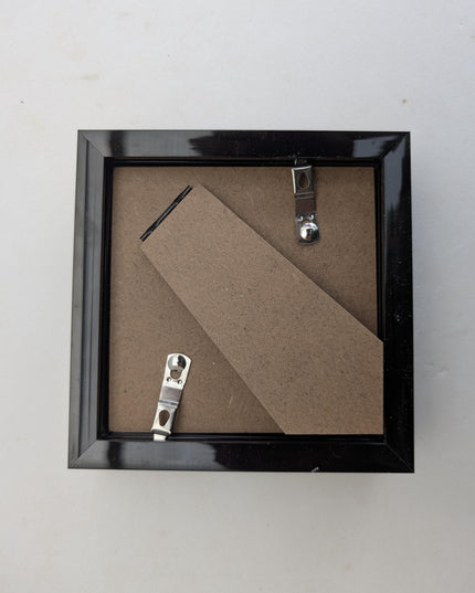 Black 4x4 shadow box frame: standing or hanging display